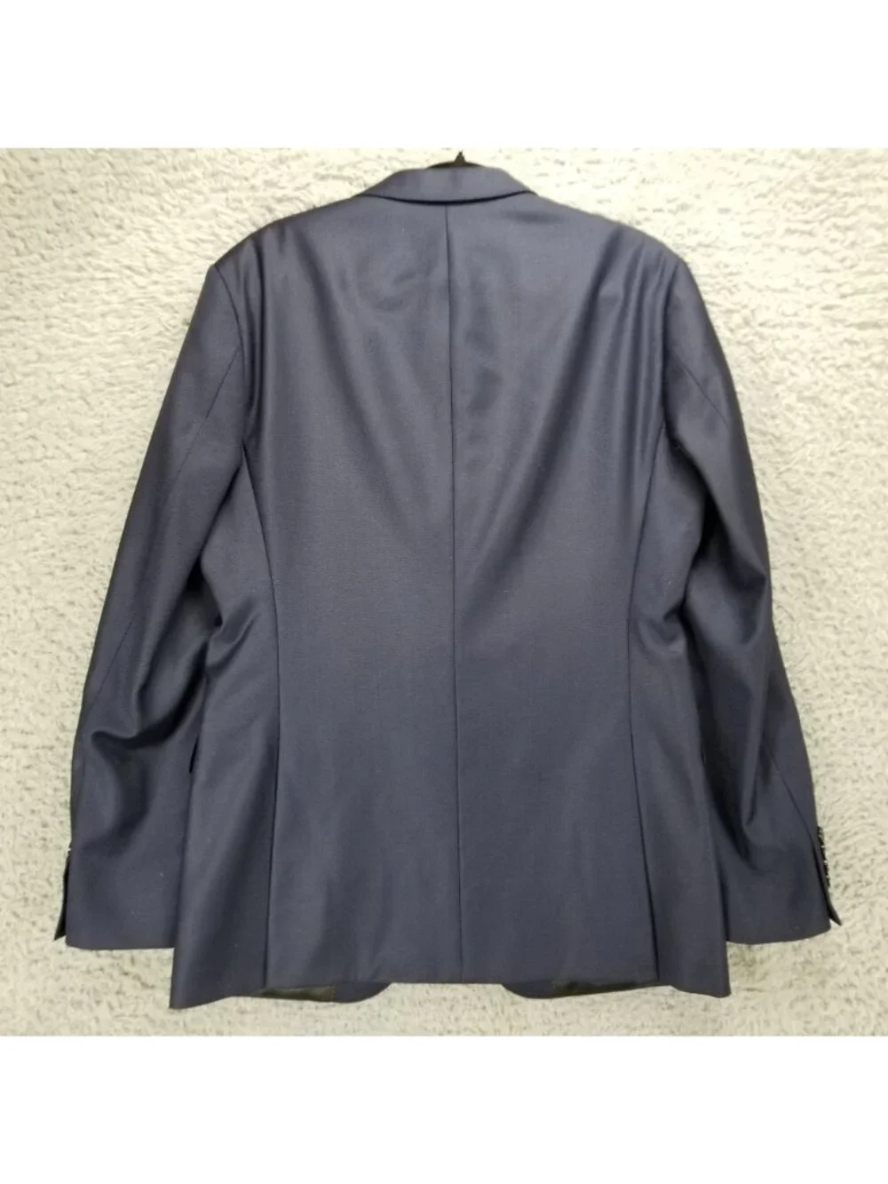 Hugo Boss Jacket Mens 40L Blue Virgin Wool Long Sleeve 2 Button Blazer *Read*